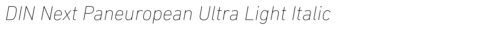 DIN Next Paneuropean Ultra Light Italic image